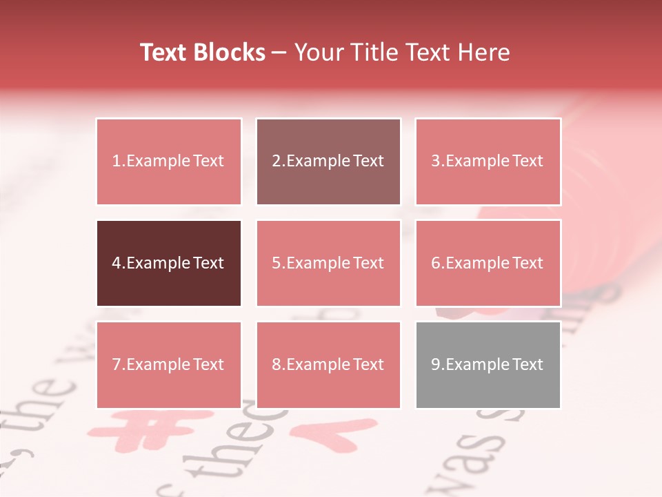 Red Correction Color PowerPoint Template