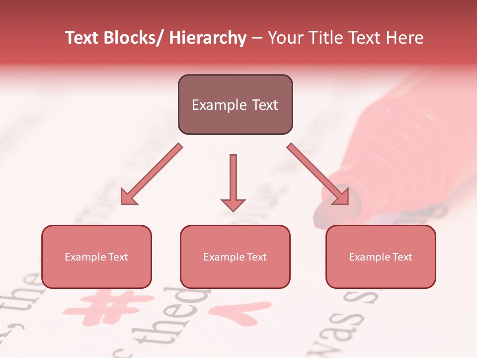 Red Correction Color PowerPoint Template