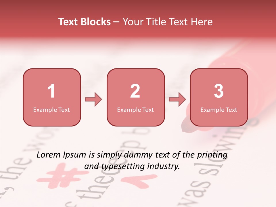 Red Correction Color PowerPoint Template