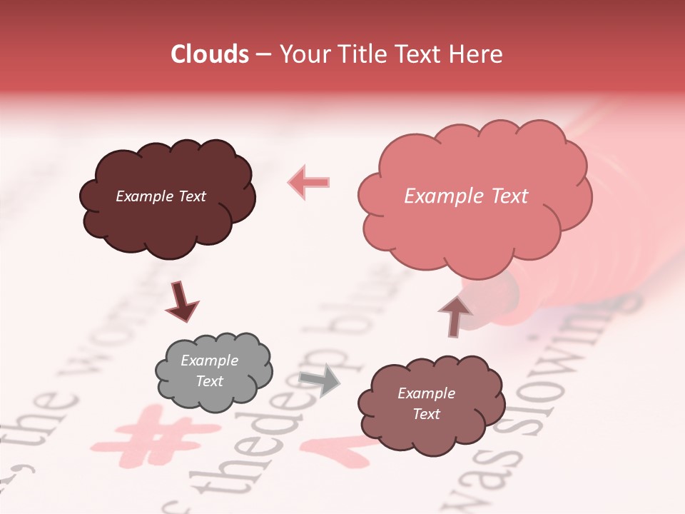 Red Correction Color PowerPoint Template