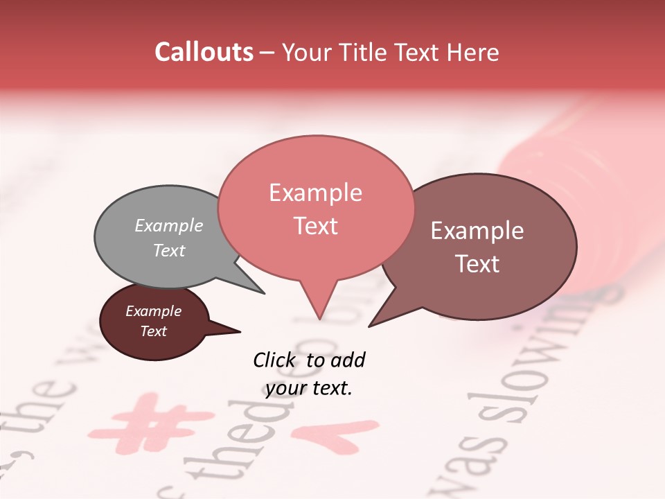 Red Correction Color PowerPoint Template