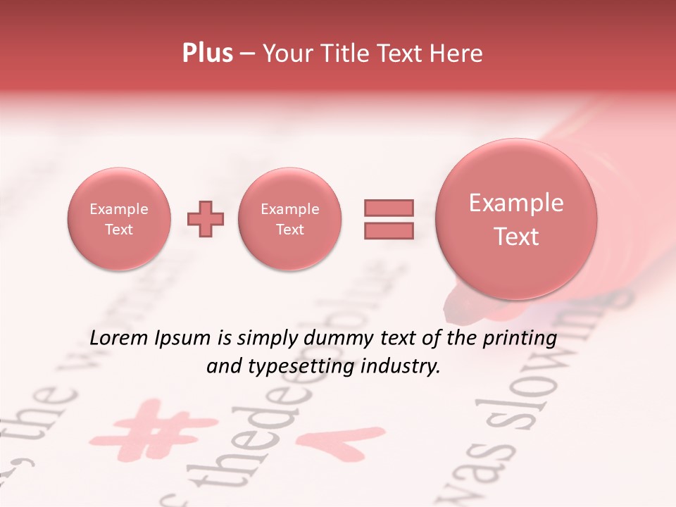 Red Correction Color PowerPoint Template