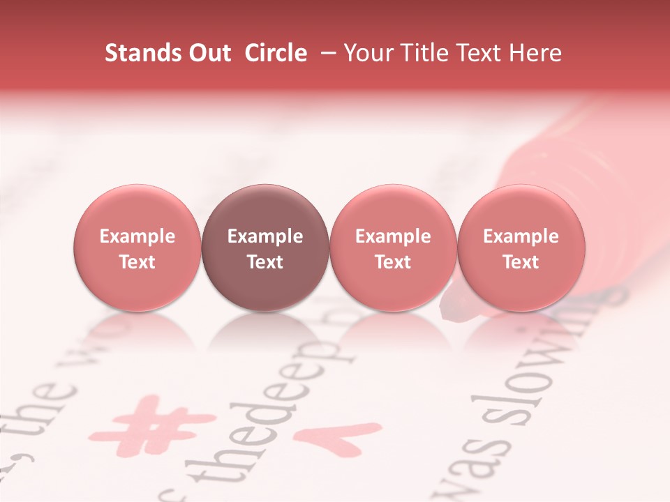 Red Correction Color PowerPoint Template