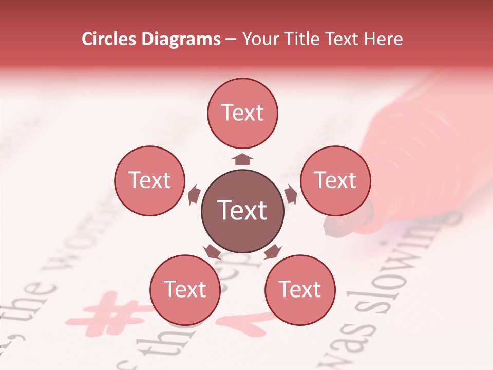 Red Correction Color PowerPoint Template
