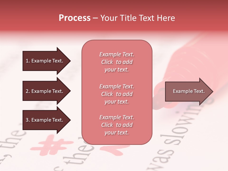 Red Correction Color PowerPoint Template