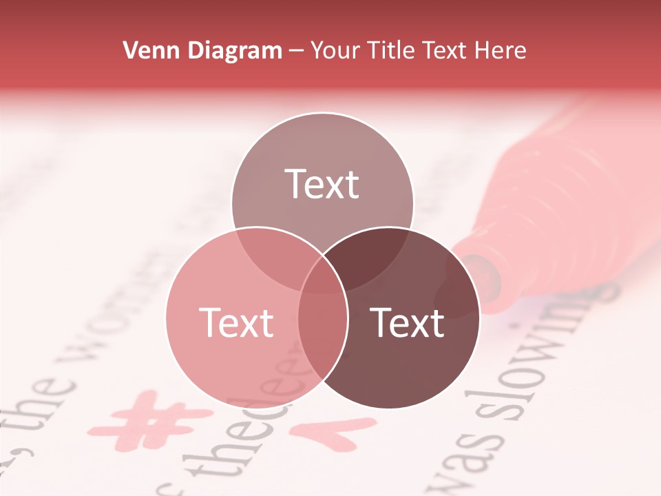 Red Correction Color PowerPoint Template