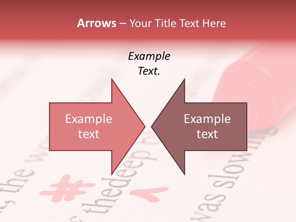 Red Correction Color PowerPoint Template