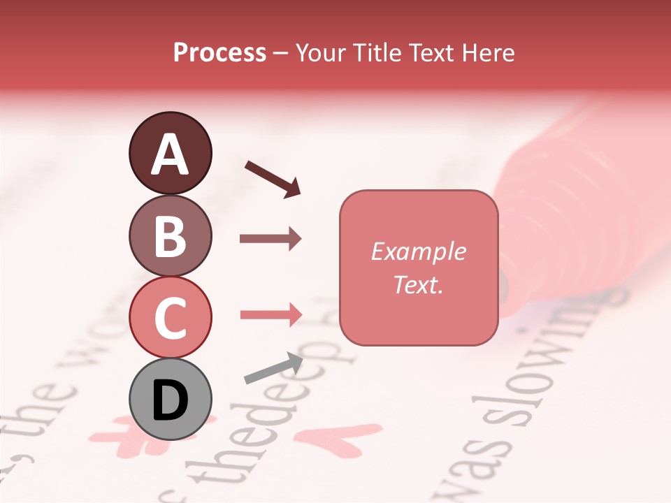 Red Correction Color PowerPoint Template