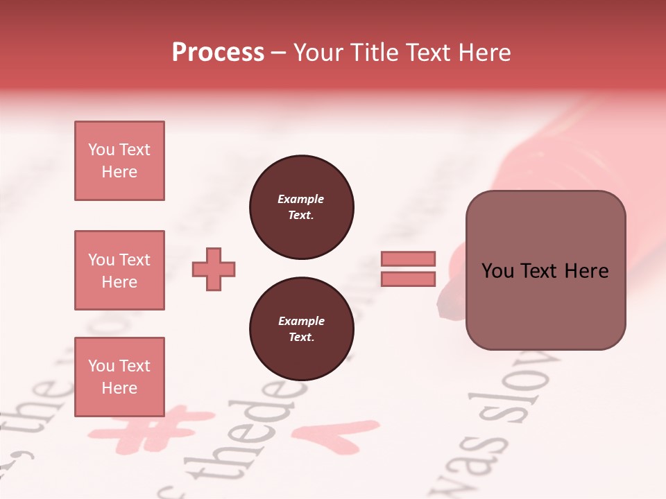 Red Correction Color PowerPoint Template