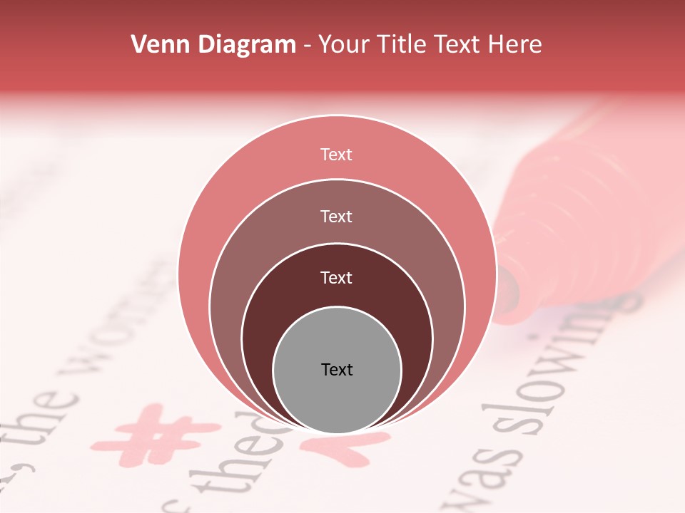Red Correction Color PowerPoint Template