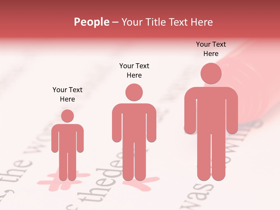 Red Correction Color PowerPoint Template