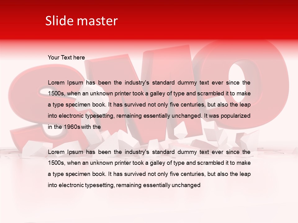 Traffic Text Seo PowerPoint Template