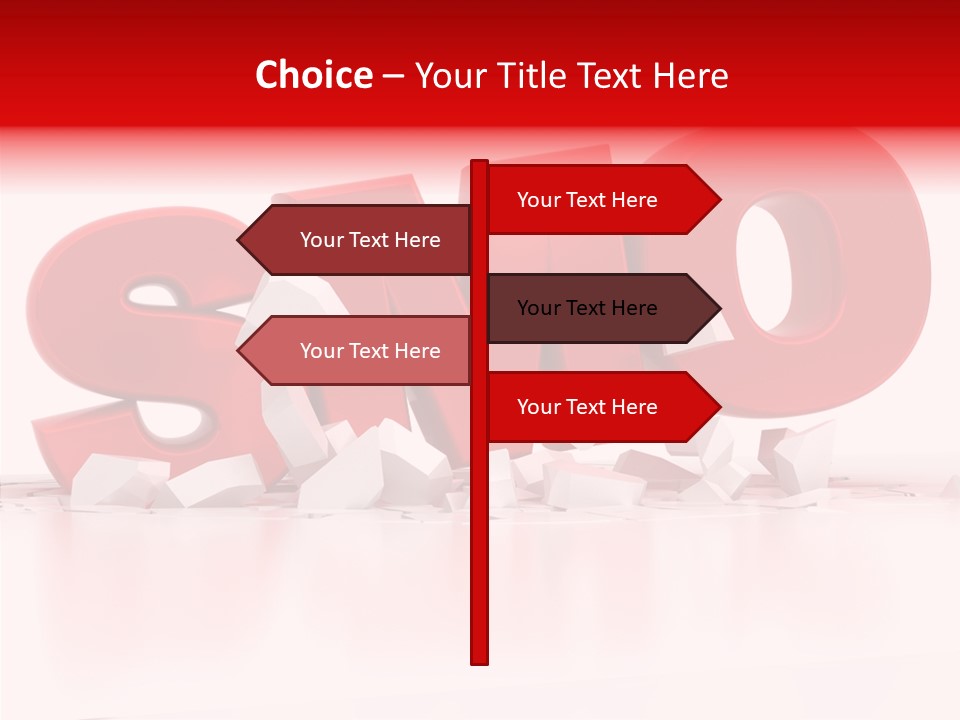 Traffic Text Seo PowerPoint Template