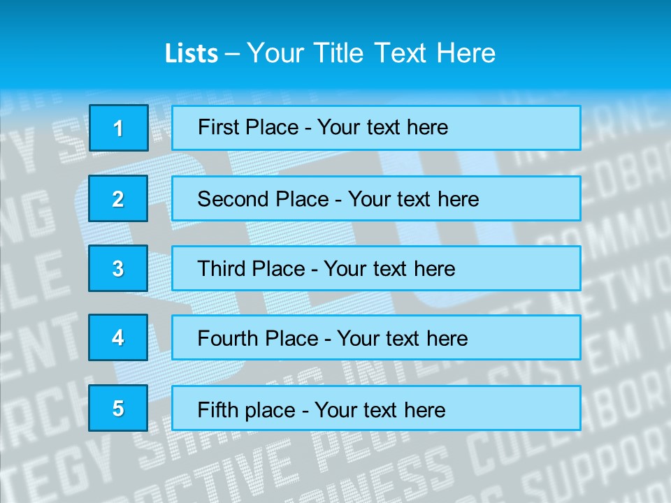 Digital Ranking Content PowerPoint Template