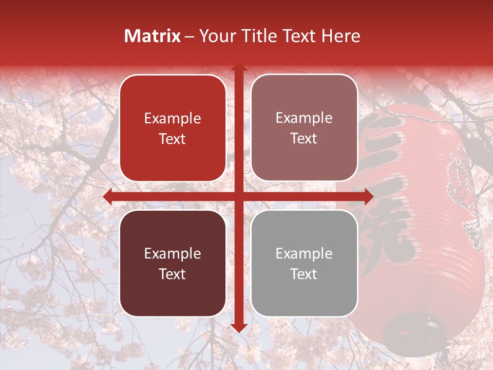 Red Daylight Kanji PowerPoint Template