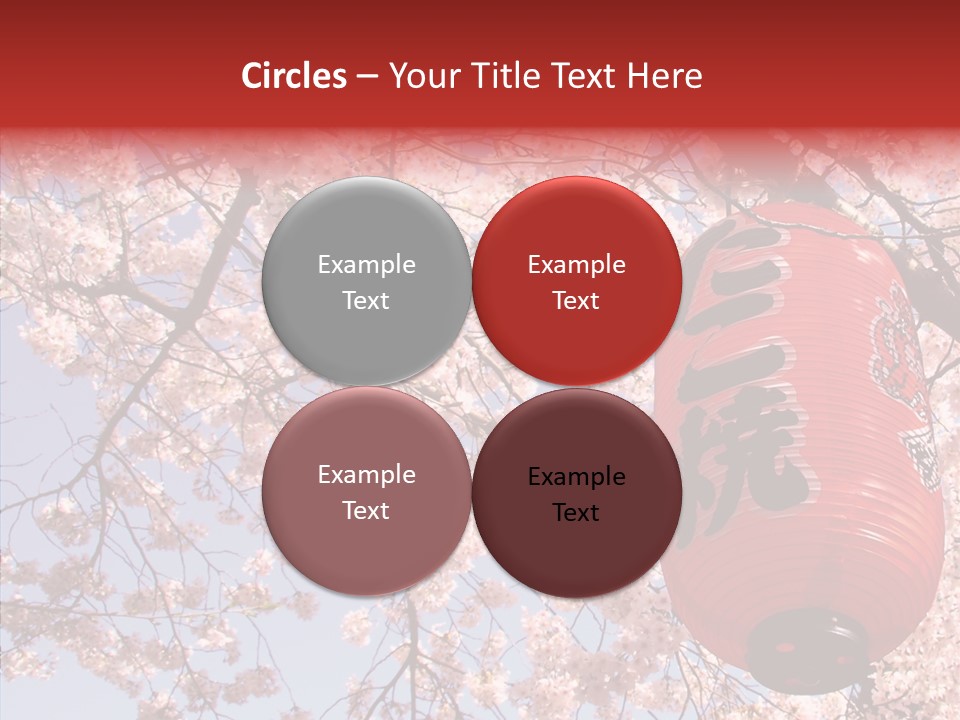 Red Daylight Kanji PowerPoint Template