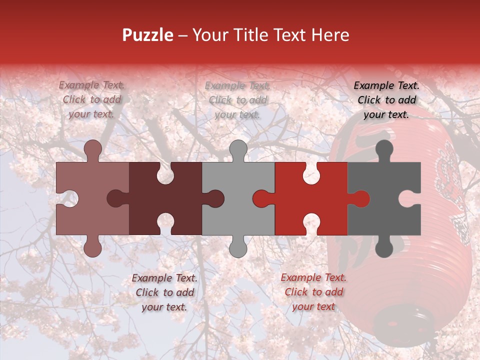 Red Daylight Kanji PowerPoint Template