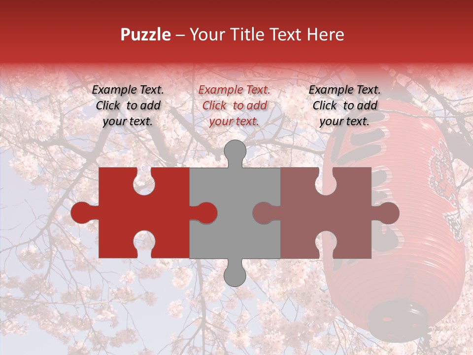 Red Daylight Kanji PowerPoint Template