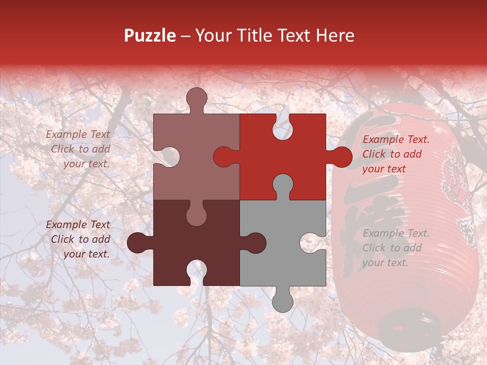 Red Daylight Kanji PowerPoint Template