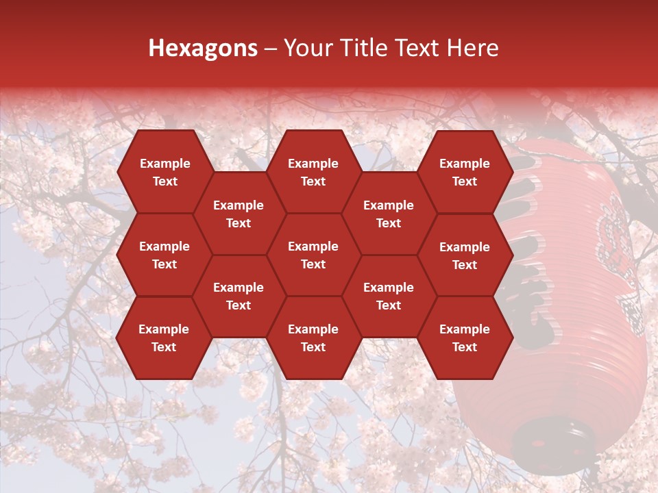 Red Daylight Kanji PowerPoint Template