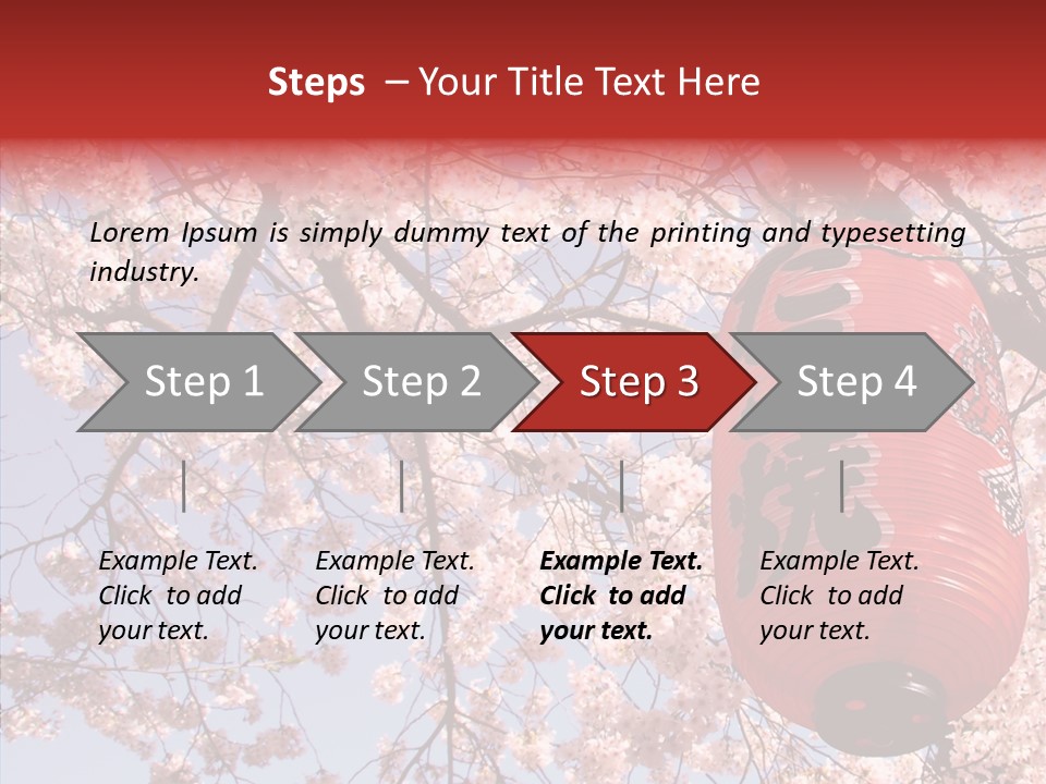 Red Daylight Kanji PowerPoint Template
