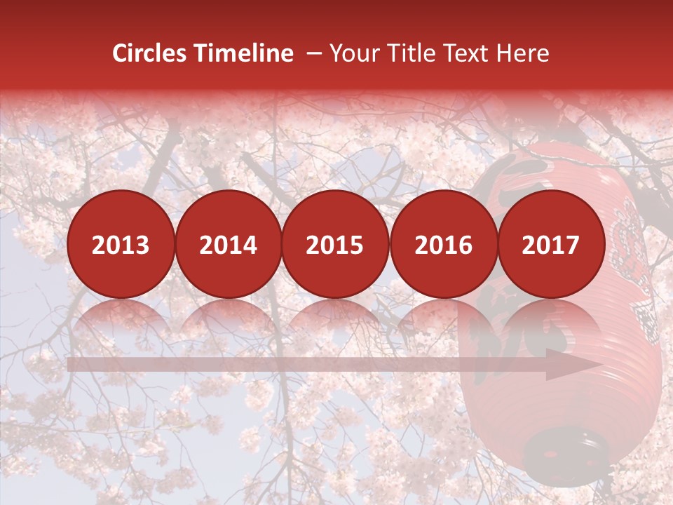 Red Daylight Kanji PowerPoint Template