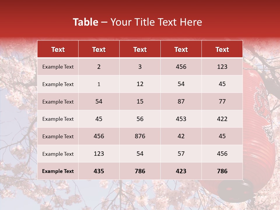 Red Daylight Kanji PowerPoint Template