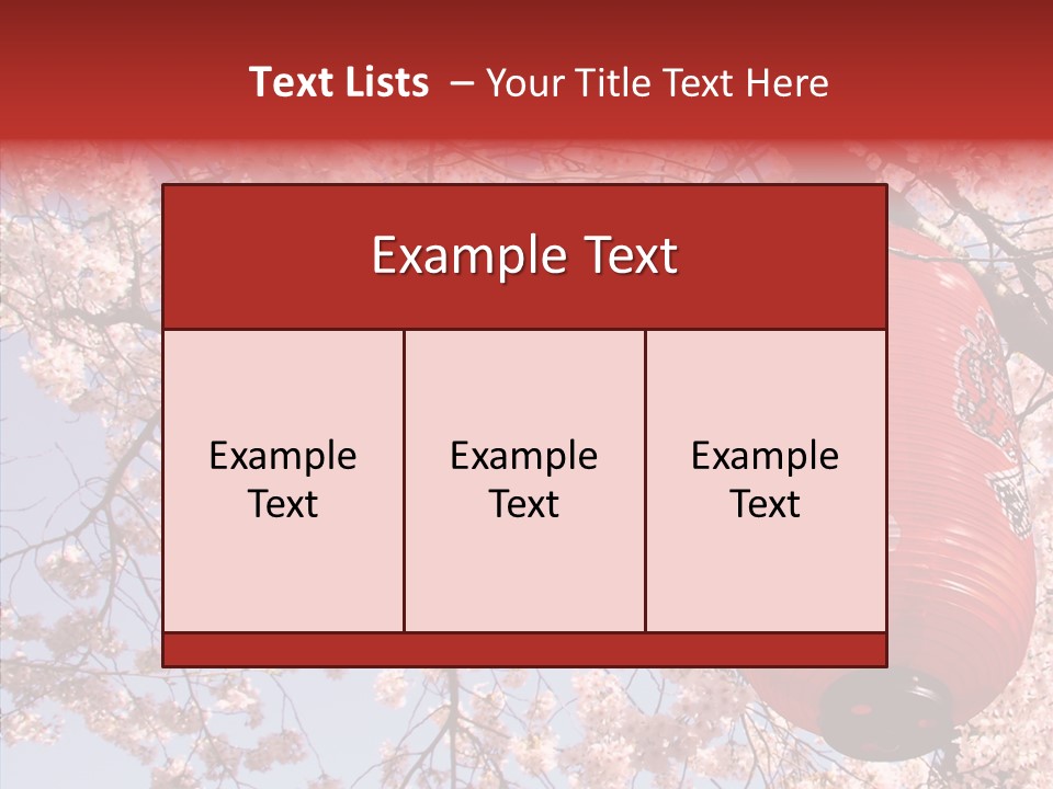 Red Daylight Kanji PowerPoint Template