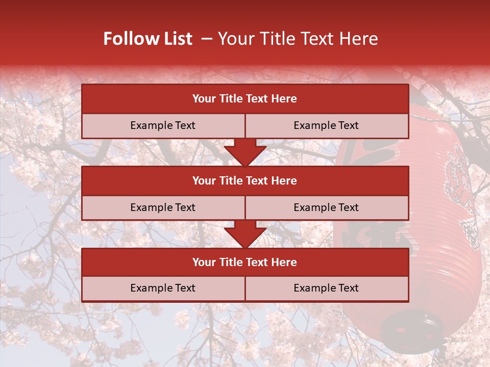 Red Daylight Kanji PowerPoint Template