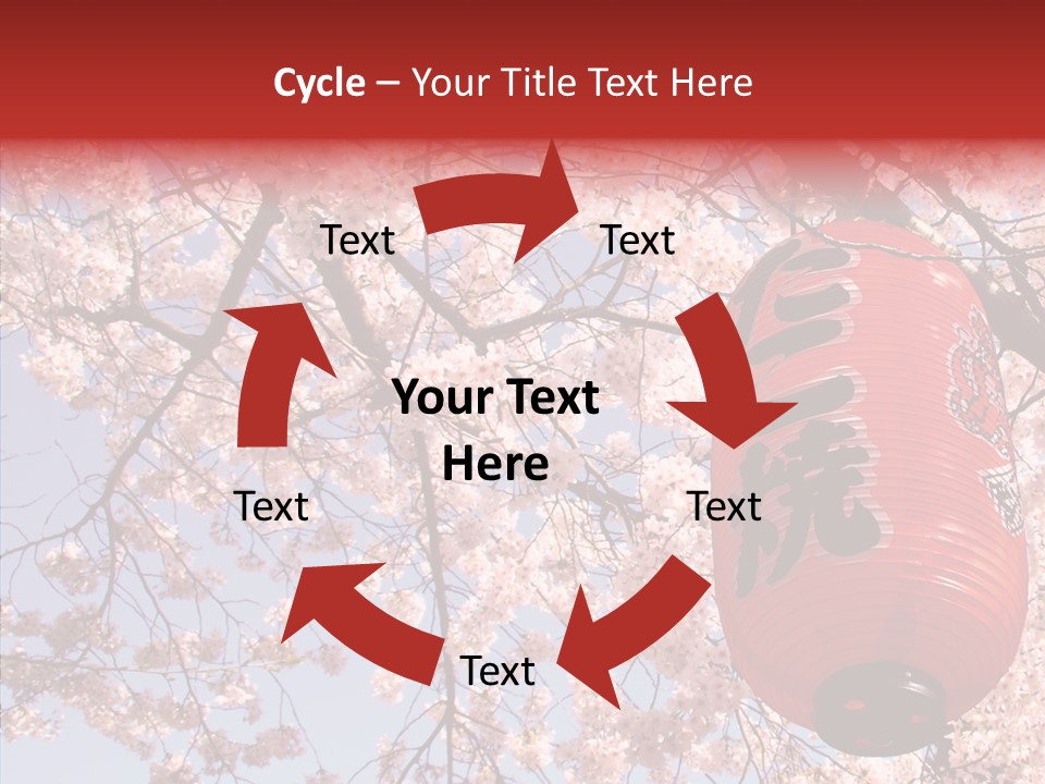 Red Daylight Kanji PowerPoint Template