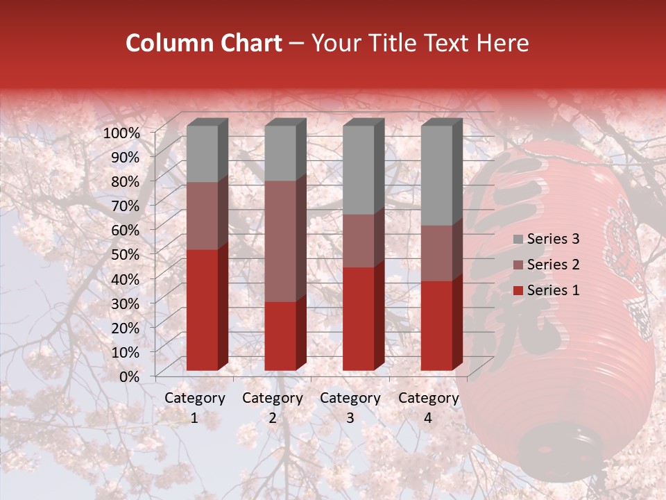 Red Daylight Kanji PowerPoint Template