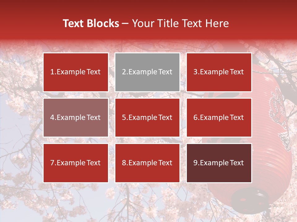 Red Daylight Kanji PowerPoint Template