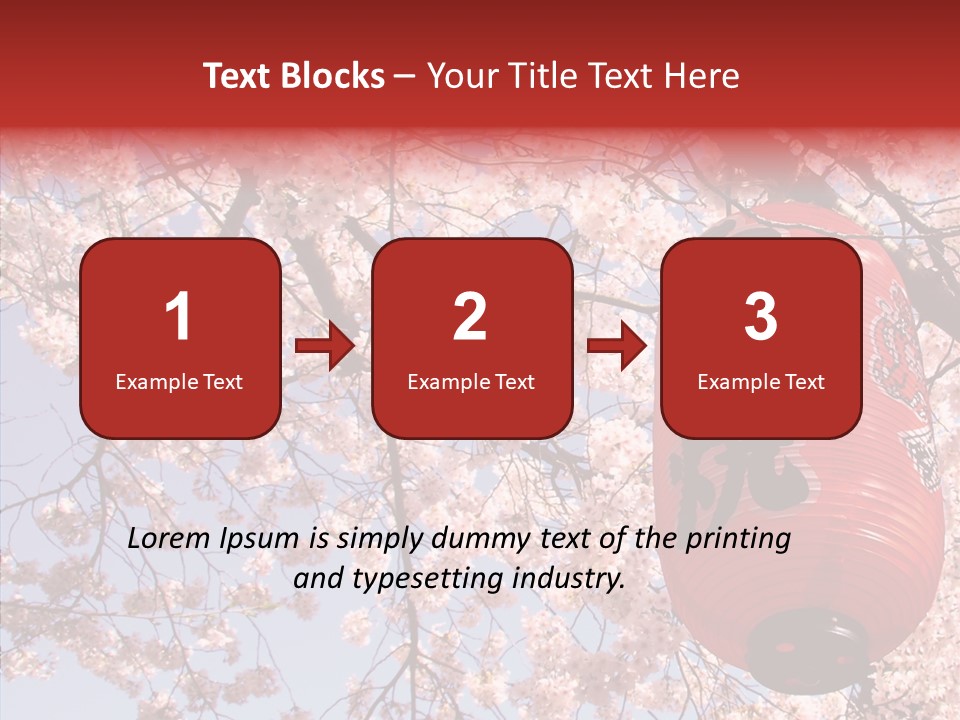 Red Daylight Kanji PowerPoint Template
