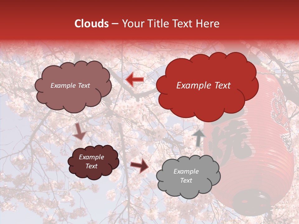 Red Daylight Kanji PowerPoint Template