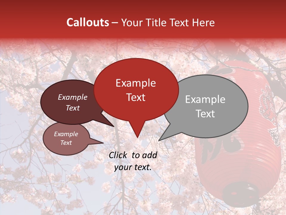 Red Daylight Kanji PowerPoint Template