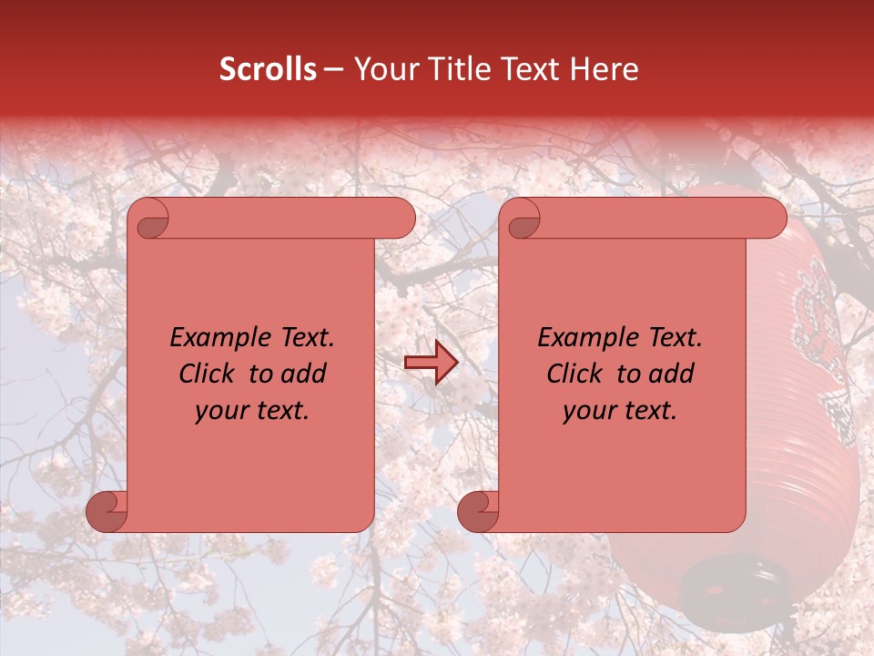 Red Daylight Kanji PowerPoint Template