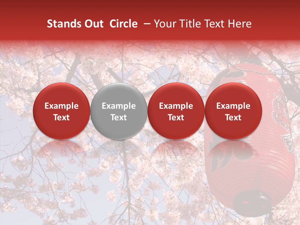 Red Daylight Kanji PowerPoint Template