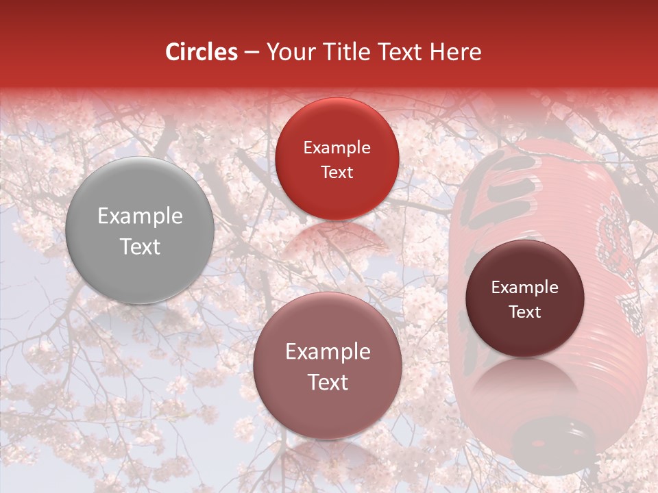 Red Daylight Kanji PowerPoint Template
