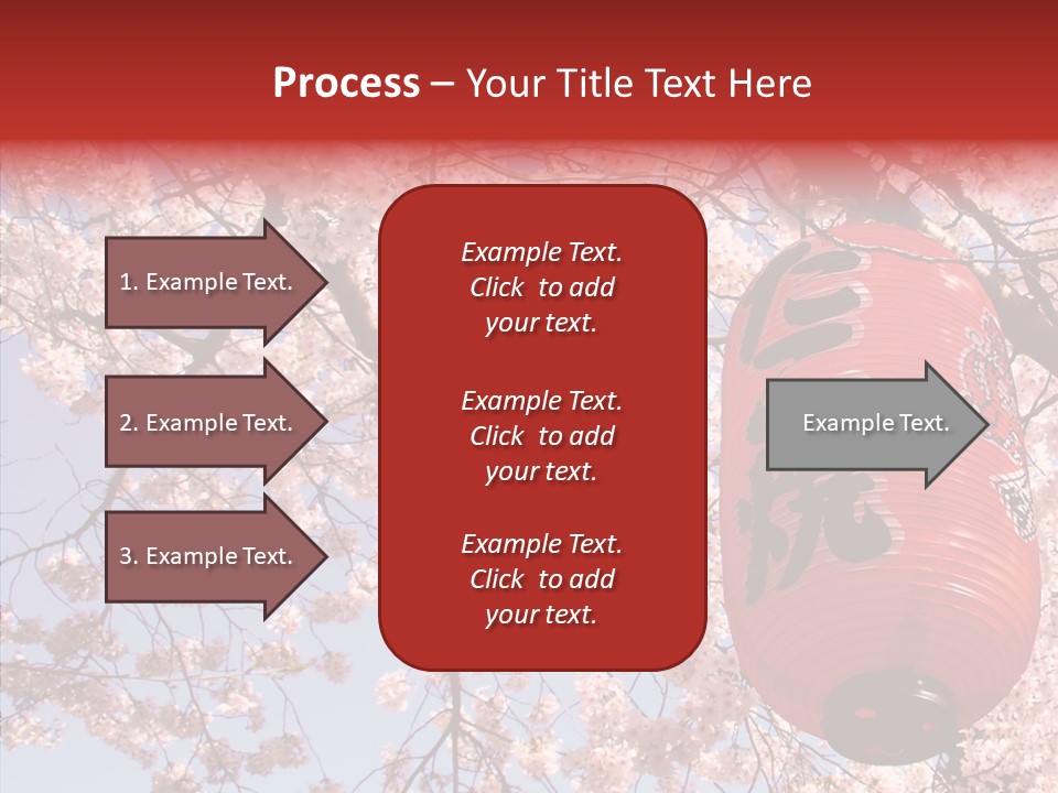 Red Daylight Kanji PowerPoint Template