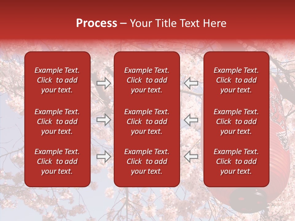 Red Daylight Kanji PowerPoint Template