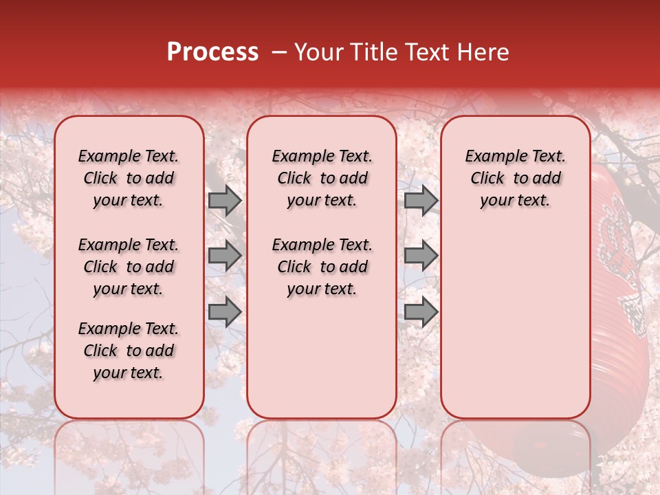 Red Daylight Kanji PowerPoint Template
