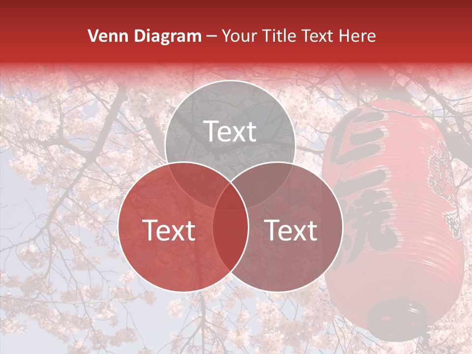 Red Daylight Kanji PowerPoint Template