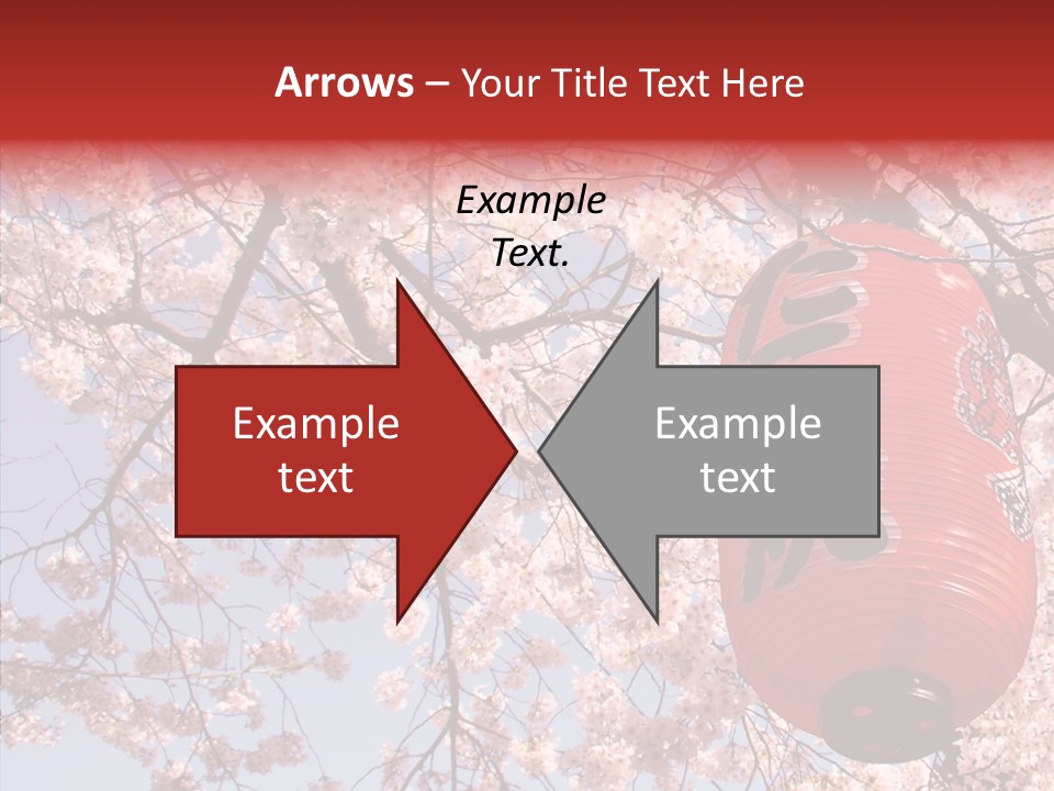 Red Daylight Kanji PowerPoint Template