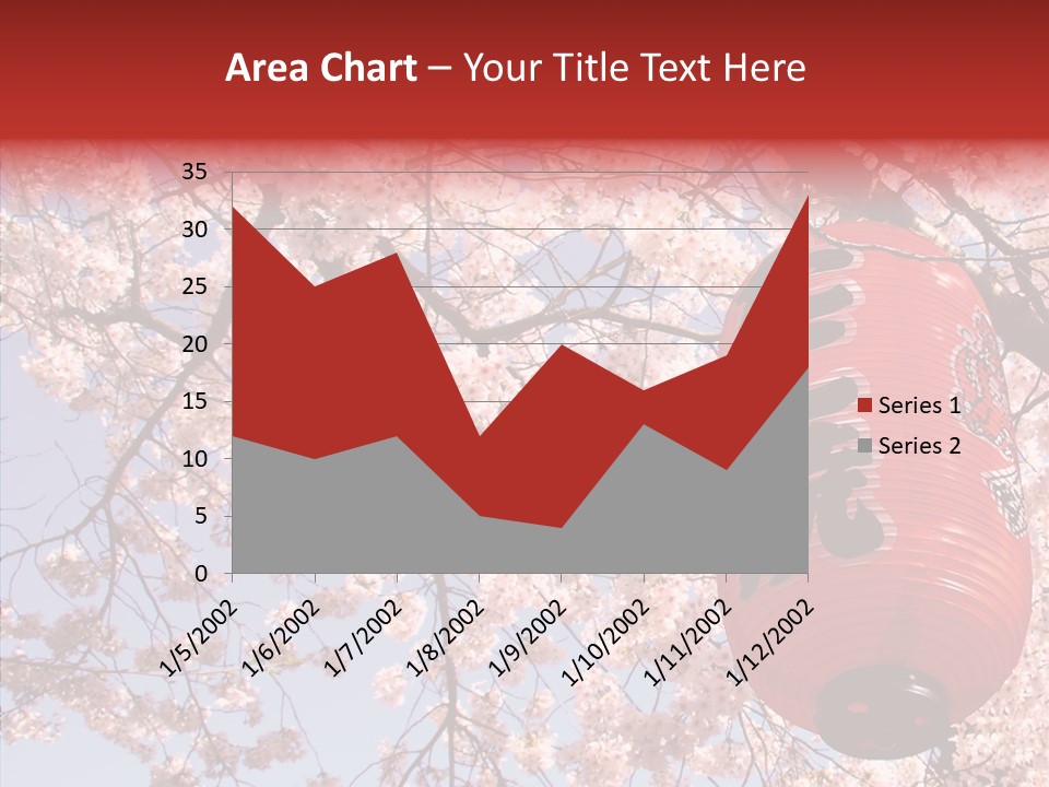 Red Daylight Kanji PowerPoint Template