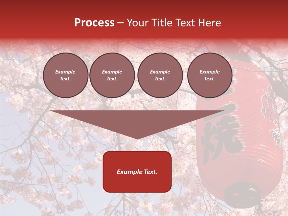 Red Daylight Kanji PowerPoint Template