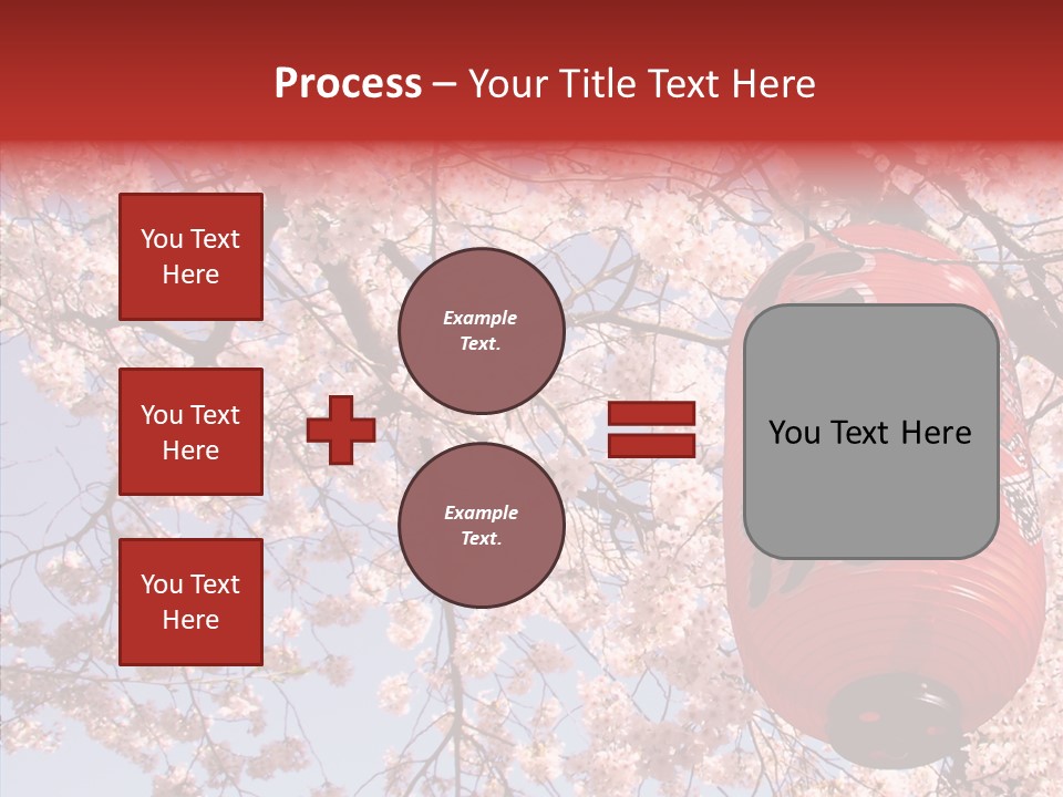 Red Daylight Kanji PowerPoint Template