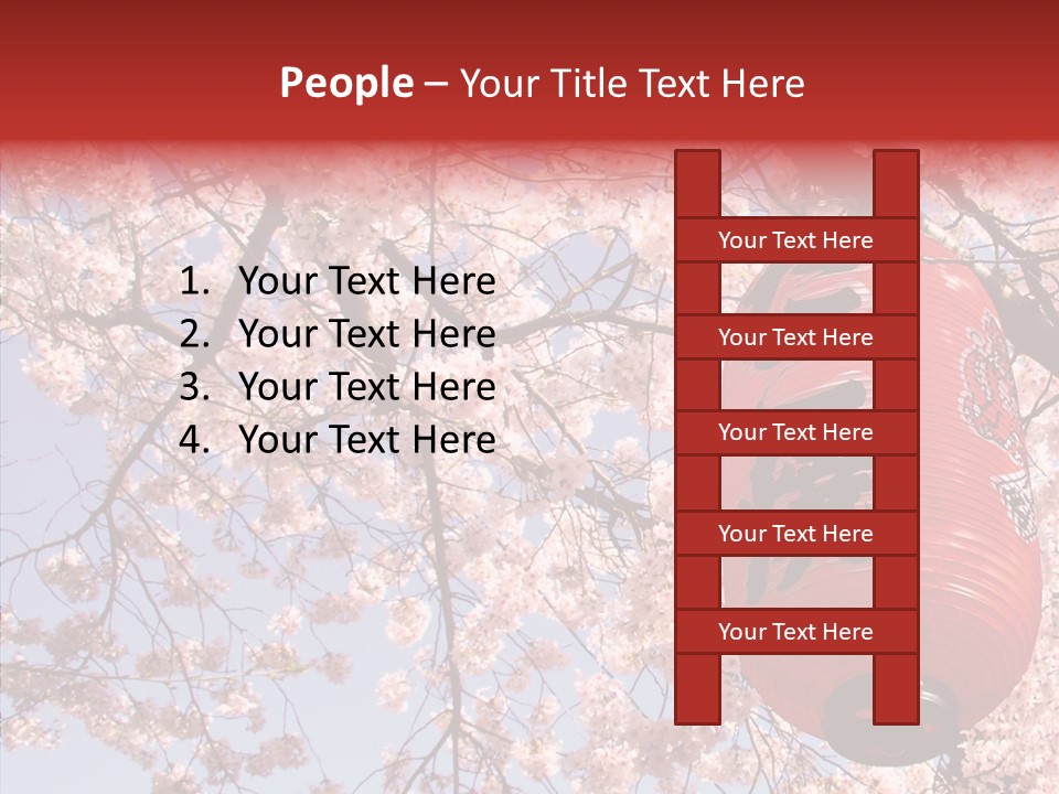 Red Daylight Kanji PowerPoint Template