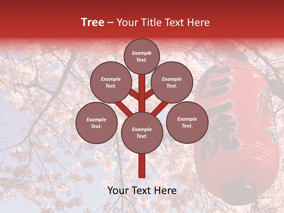 Red Daylight Kanji PowerPoint Template