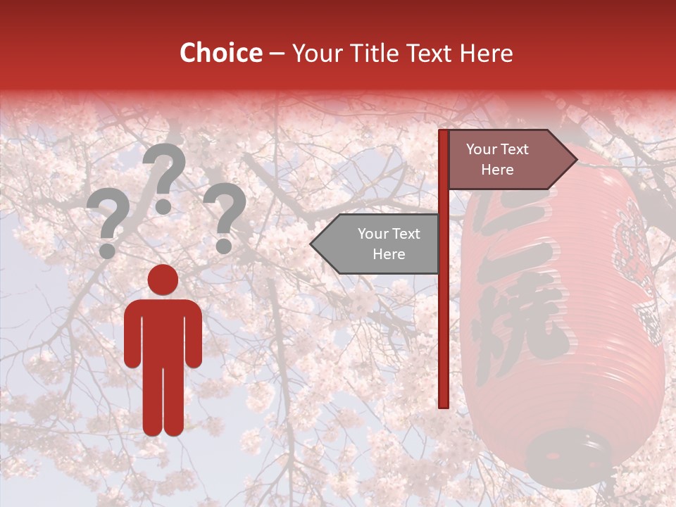Red Daylight Kanji PowerPoint Template