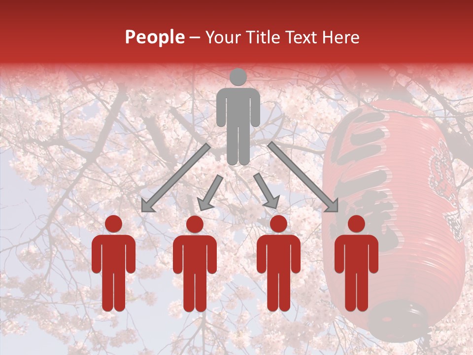 Red Daylight Kanji PowerPoint Template